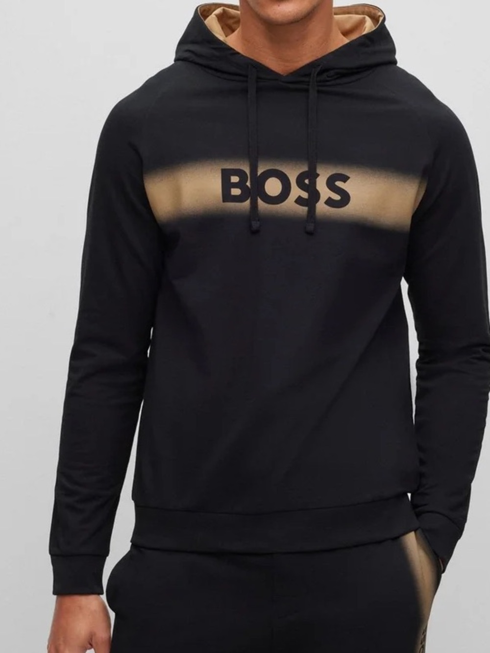 Boss Black Hoodie with Gold Fade Logo